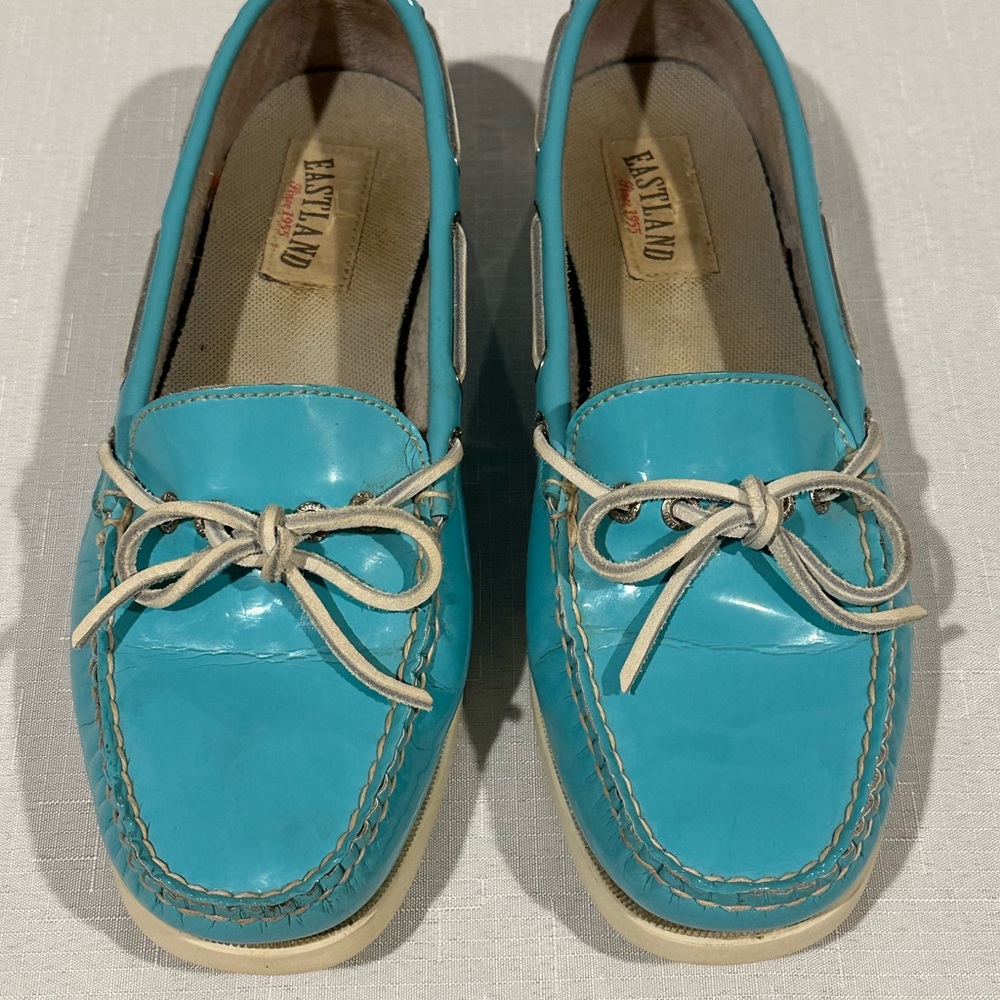 Eastland Yarmouth Women Boat Shoe Size 7M Style 3366-71 Aqua Blue